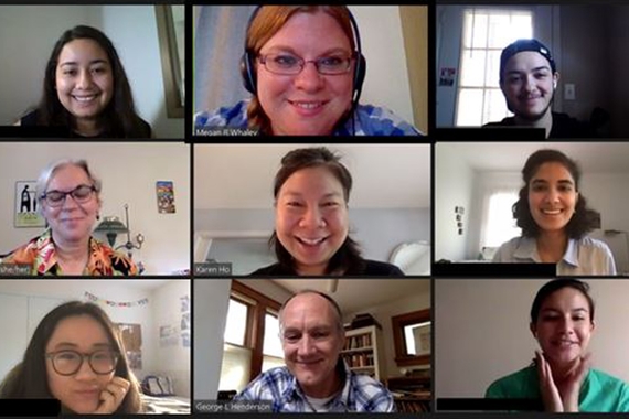 Screenshot taken from the Zoom call with Anthropology staff and faculty and people interested in applying for graduate school