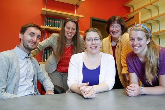 Professors Lucy Fortson and Nita Krevans with students
