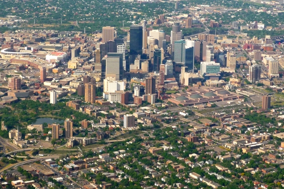 Aerial view of Minneapolis