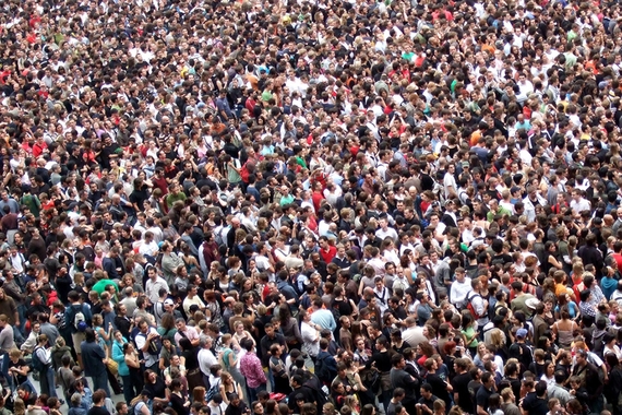 Photo of a large crowd of people
