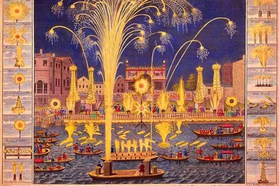 Fireworks on the River Thames