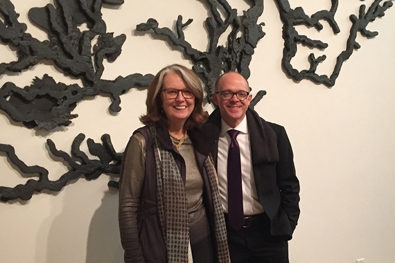 Regents Professor Patricia Hampl with musician Dan Chouinard at the Weisman Art Museum