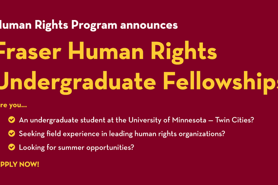 Fraser Human Rights Undergraduate Fellowship poster