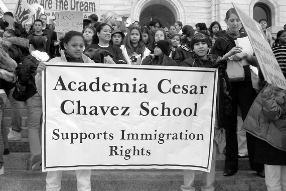 Academia Cesar Chavez Charter School students at Immigration Lobbying Day