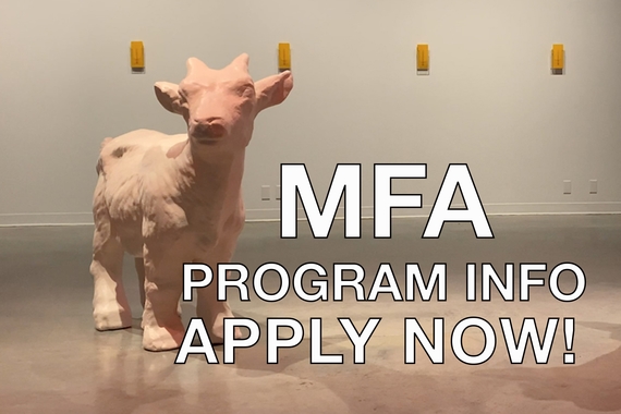 MFA application featuring student sculpture