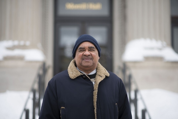 Horace Huntley, Ph.D., poses for a portrait outside of Morrill Hall, the site of the Morrill Hall takeover of 1969, on Monday, Feb. 25.