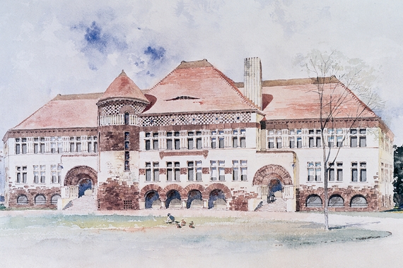 Architectural drawing of Pillsbury Hall