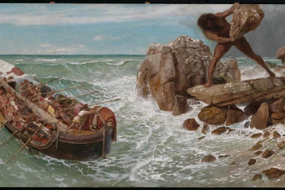 Polyphemus attacking Ulysses