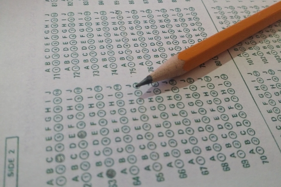 Image of scantron sheet and pencil