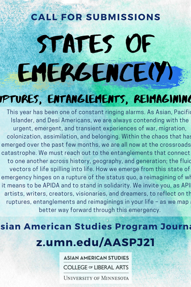 A section of the flyer that is calling for submissions for the 2021 publication