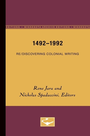 Book Cover for 1492–1992: Re/Discovering Colonial Writing