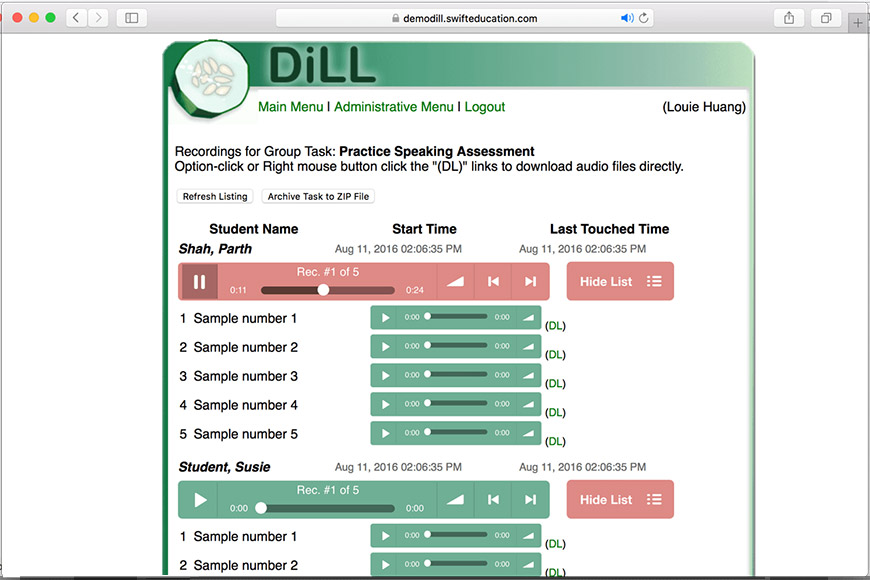 Mac DiLL Web Interface