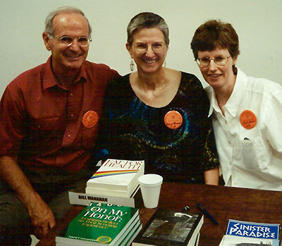 Alums Bill Manahan, Nancy Manahan, and Becky Bohan with their books