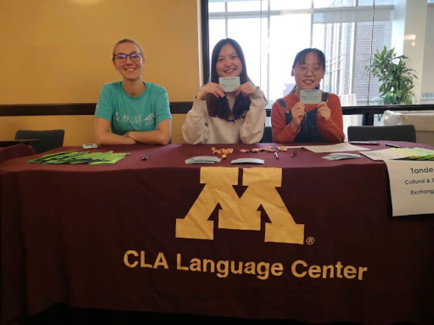 TandemPlus Student Association at a CLA Language Center welcome event.